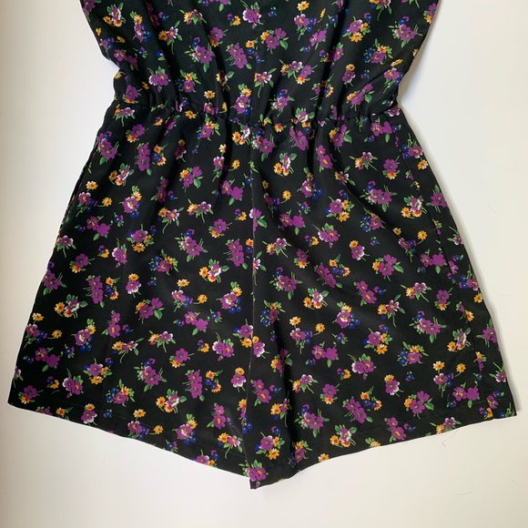 Urban Outfitters Floral Silk ROMPER - Picture 2 of 6
